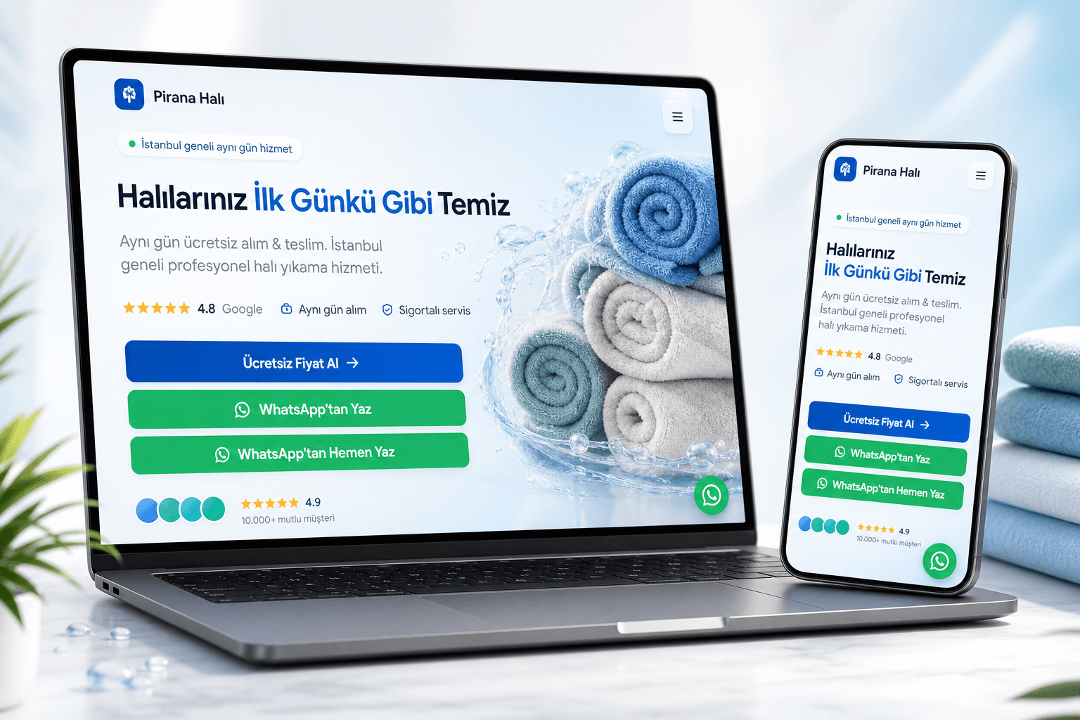 Pirana Halı halı yıkama web sitesi ana sayfa