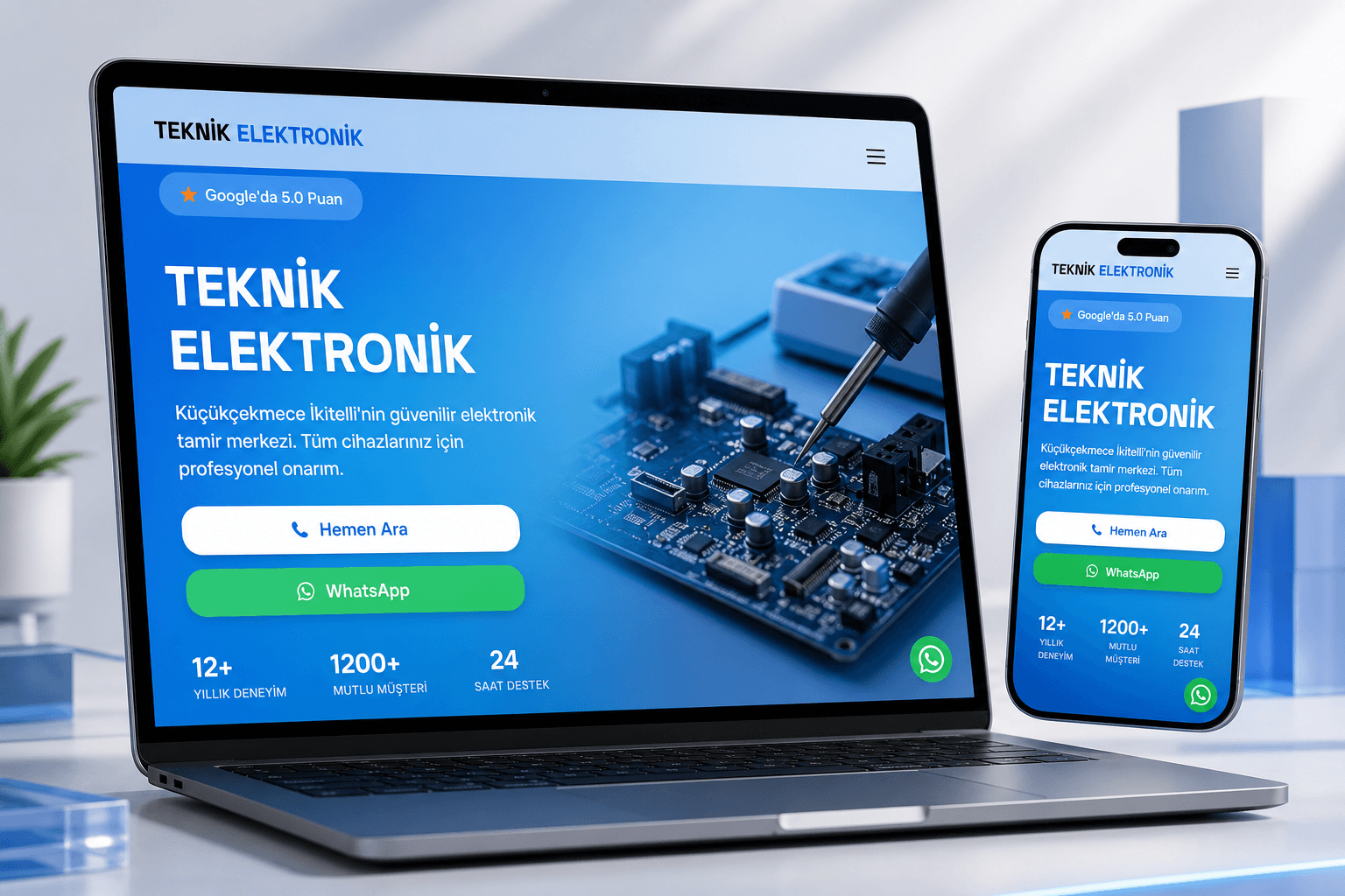 Teknik Elektronik elektronik tamir hizmetleri web sitesi ana sayfa
